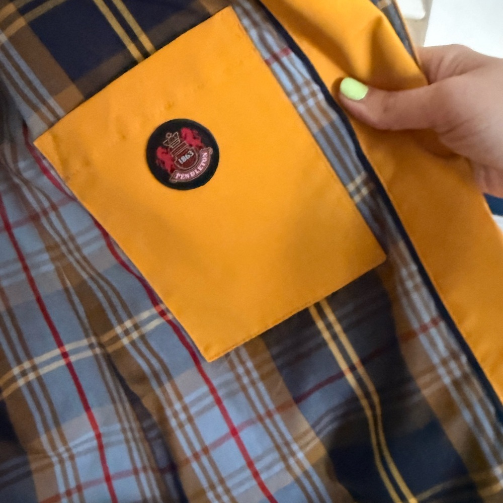 Pendleton Yellow Hooded Rain Jacket - image 3